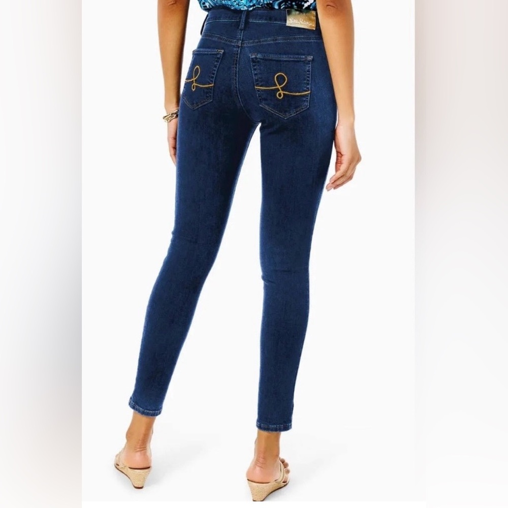 Lilly Pulitzer Eagan High Rise Super Skinny Jeans Bennet Wash Size 0 NWT $138